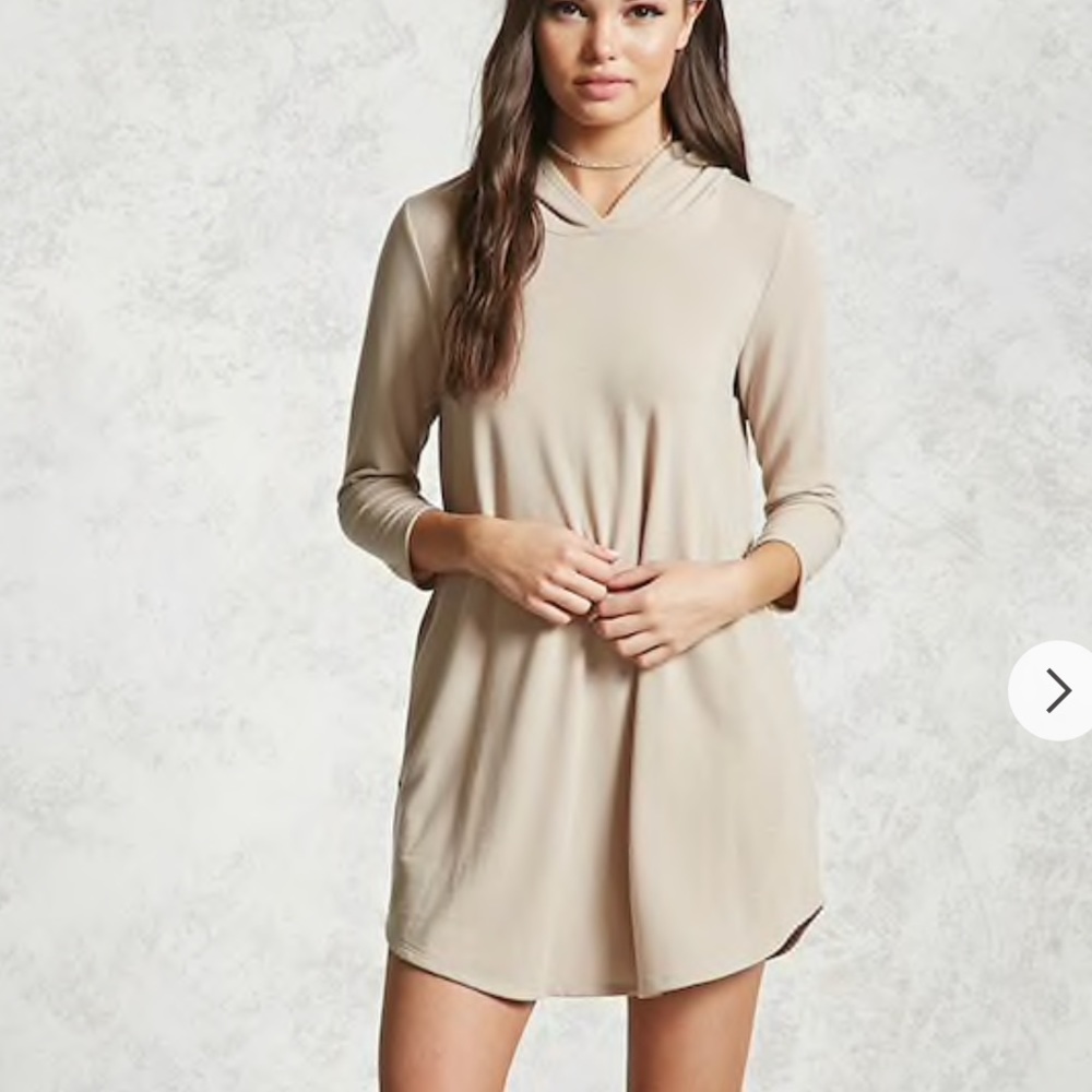 Forever 21 hooded T-shirt mini dress